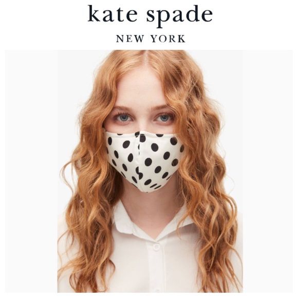 KATE SPADE PICTURE DOT AND SPADE FLOWER NON MEDICAL FACE MASK SET NWT - Picture 3 of 11